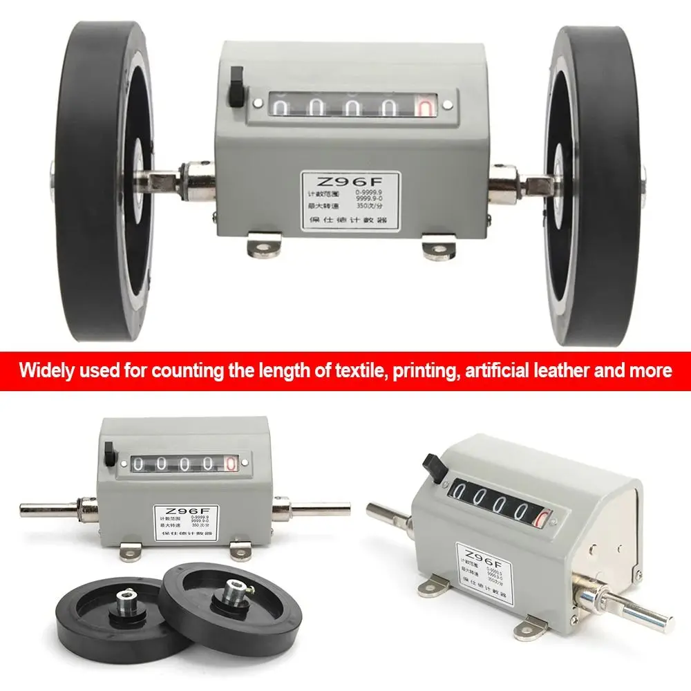 

length Double Rolling Wheel Mechanically Driven Recorder Yard Counter Meter Counter Length Distance Mechanical Meter