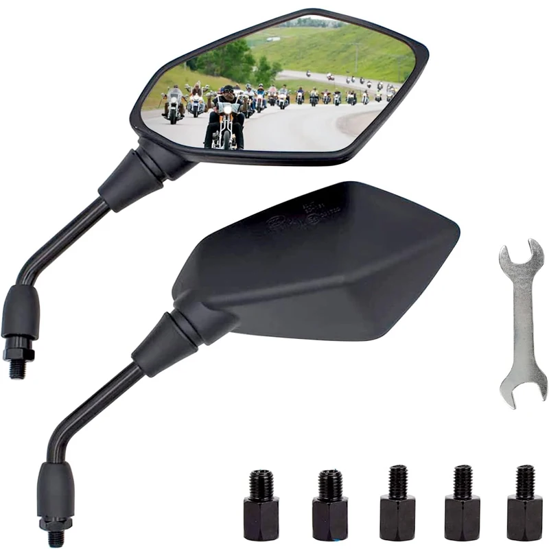 

Универсальные мотоциклетные зеркала заднего вида M8 M10 с резьбовым болтом, двойное зеркало для самоката ATV Kawasaki Suzuki для Honda Victory