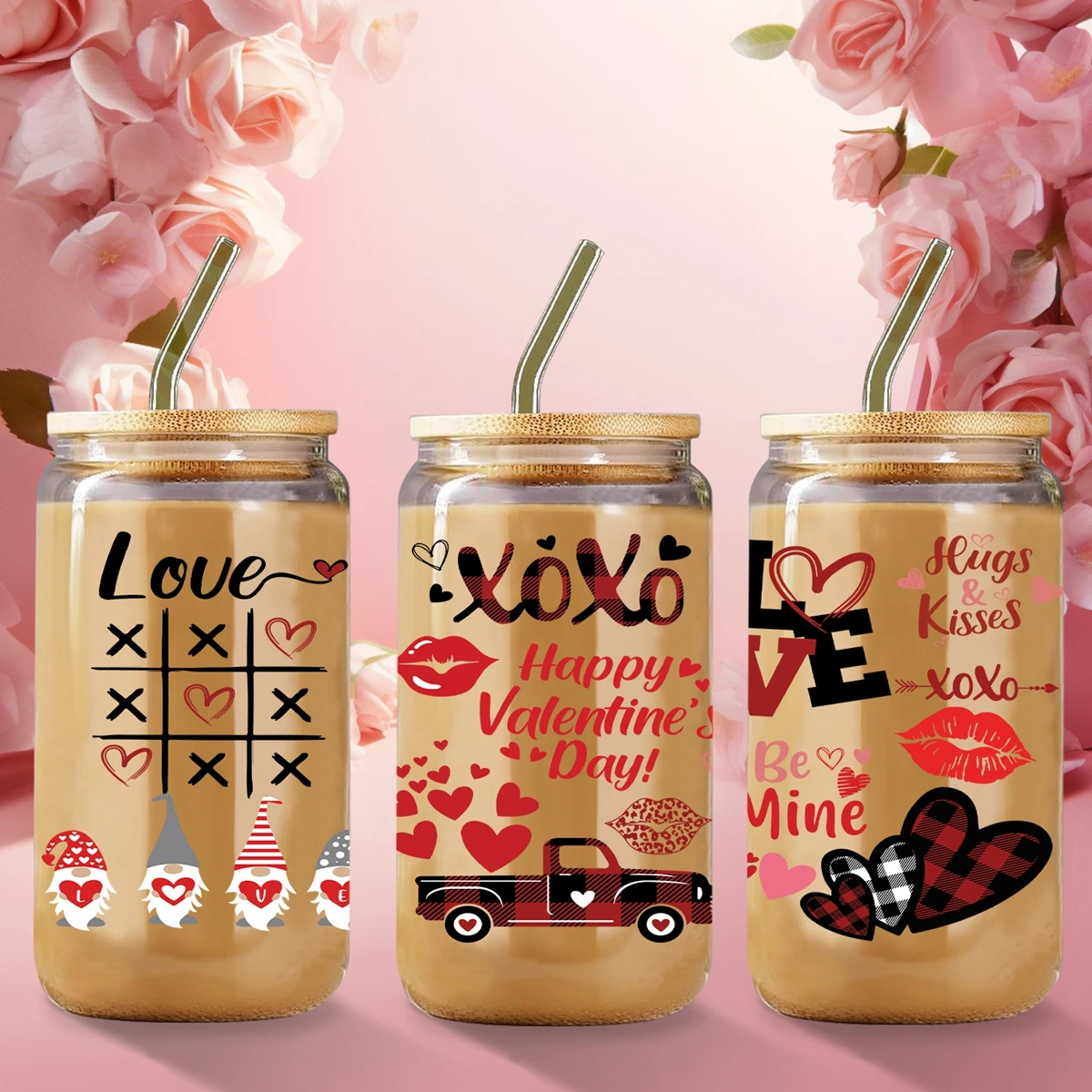 1 шт. кофейная чашка из сублимационного стекла с 3D-принтом С Днем святого