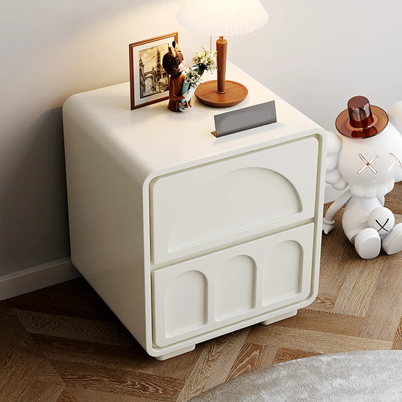 

Storage Cabinet Nightstand Small Minimalist Nordic Modern Nightstand Wooden Drawers Tables De Nuit Bedroom Furniture WK50NS