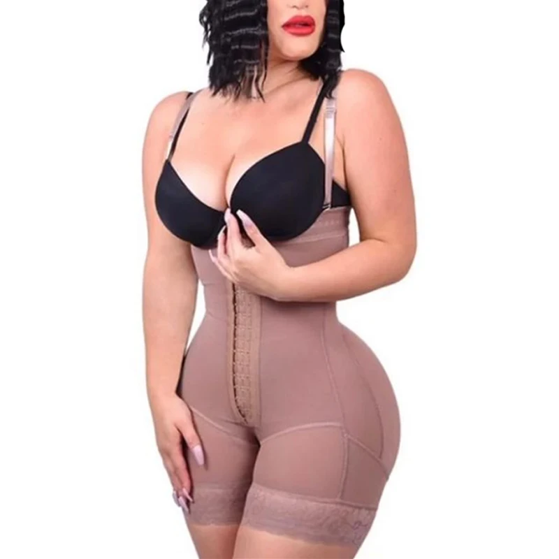 

Fajas Colombianas Shapewear Women Tummy Tuck Body Shaper Postpartum Girdle Waist Trainer Open Bust Bodysuit