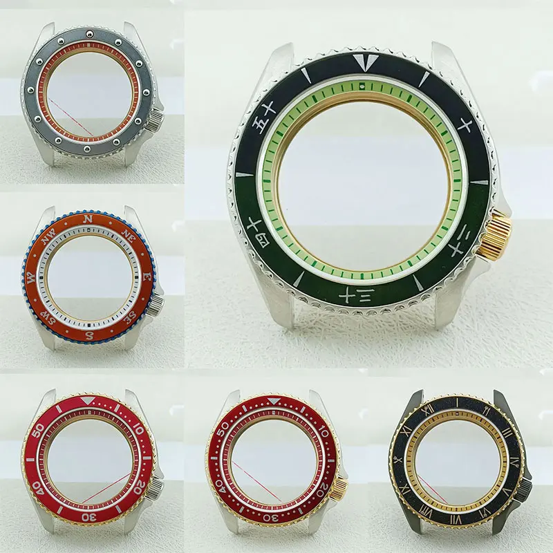 

40mm SKX007 Case Sapphire Glass Case Stainless Steel NH35 Dial Waterproof NH36 Movement Watch Replacement Accessories