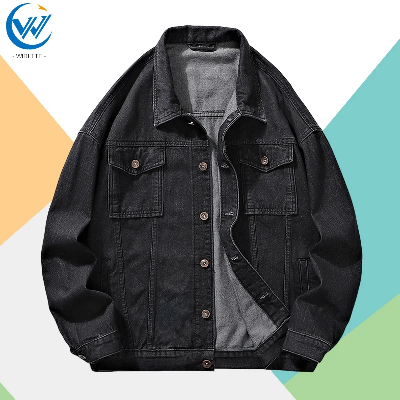 

Spring Autumn Men's Denim Jacket Vintage Cotton Jacket Hot Sale Male Tops Trend Denim Outwear Fashion Streetwear 2023 New