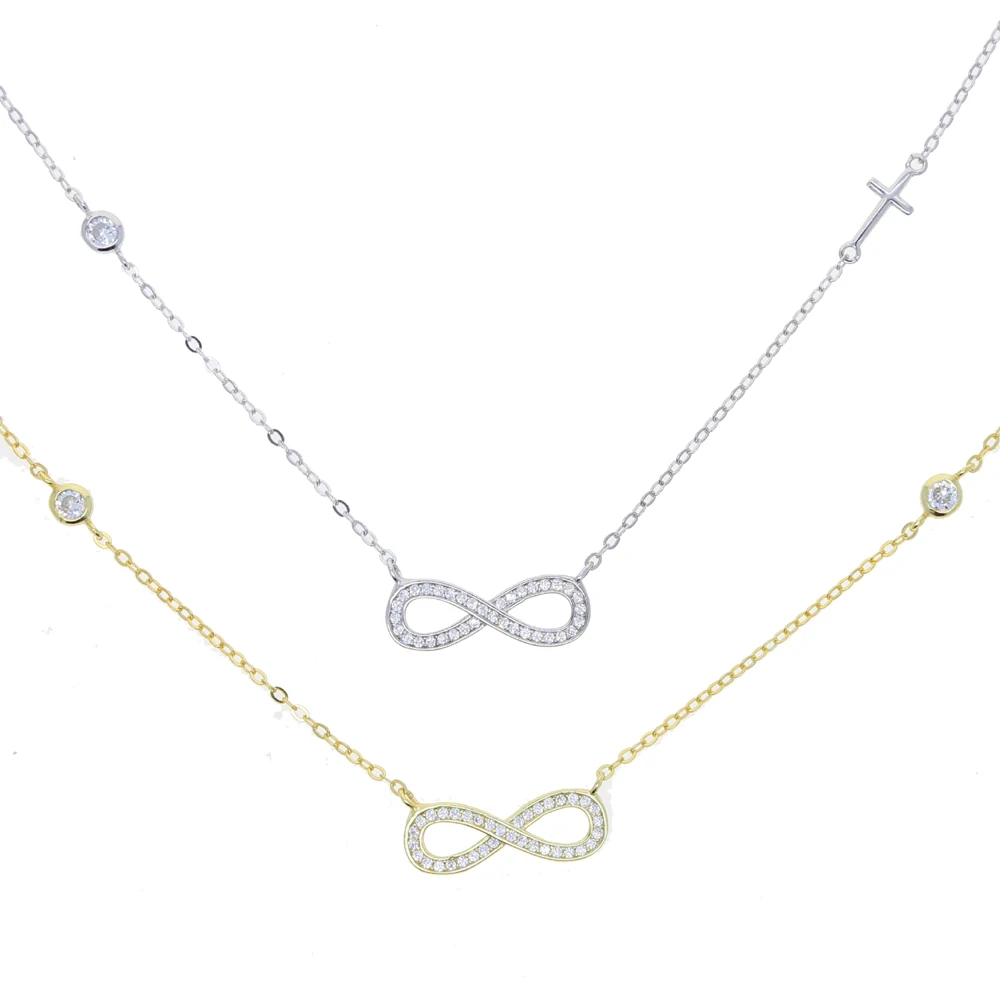 

Женское колье из серебра 100% пробы с кулоном «Бесконечная любовь»