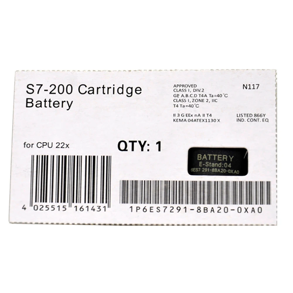 

Compatible S7-200 Series Lithium Batteries 6ES7291-8BA20-0XA0 For Siemens PLC CPU224XP Memory Card 6ES7 291-8BA20-0XA0