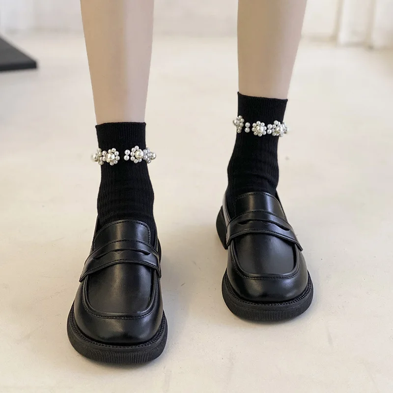 

Туфли женские на плоской подошве, мягкие повседневные лоферы с мехом, оксфорды с круглым носком, без застежки, универсальные с закрытым носком, в британском стиле D