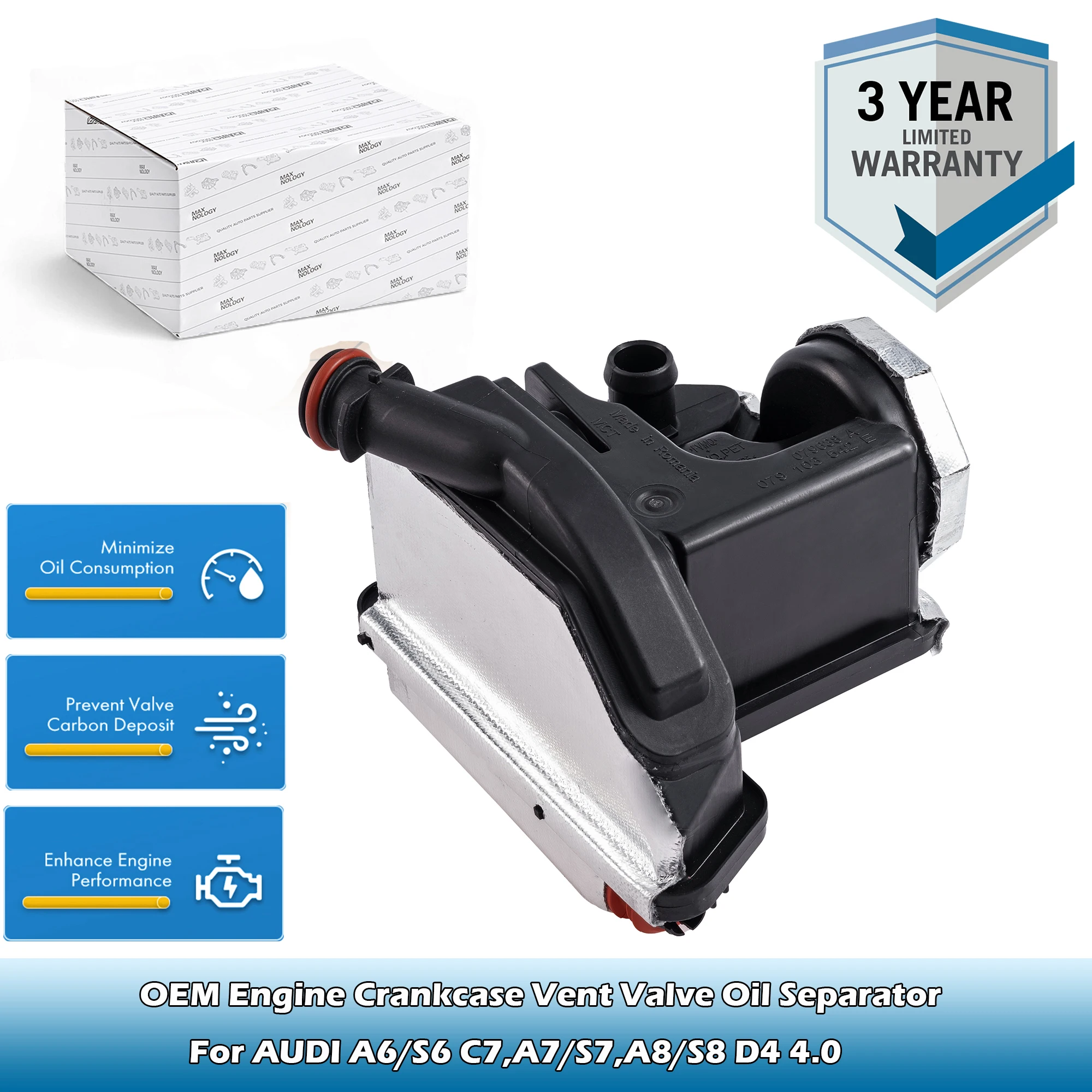 

Маслоотделитель вентиляционного клапана картера двигателя 079103542E, 079103542B, 079103542D для AUDI A6/S6 C7, A7/S7, A8/S8 D4 4.0