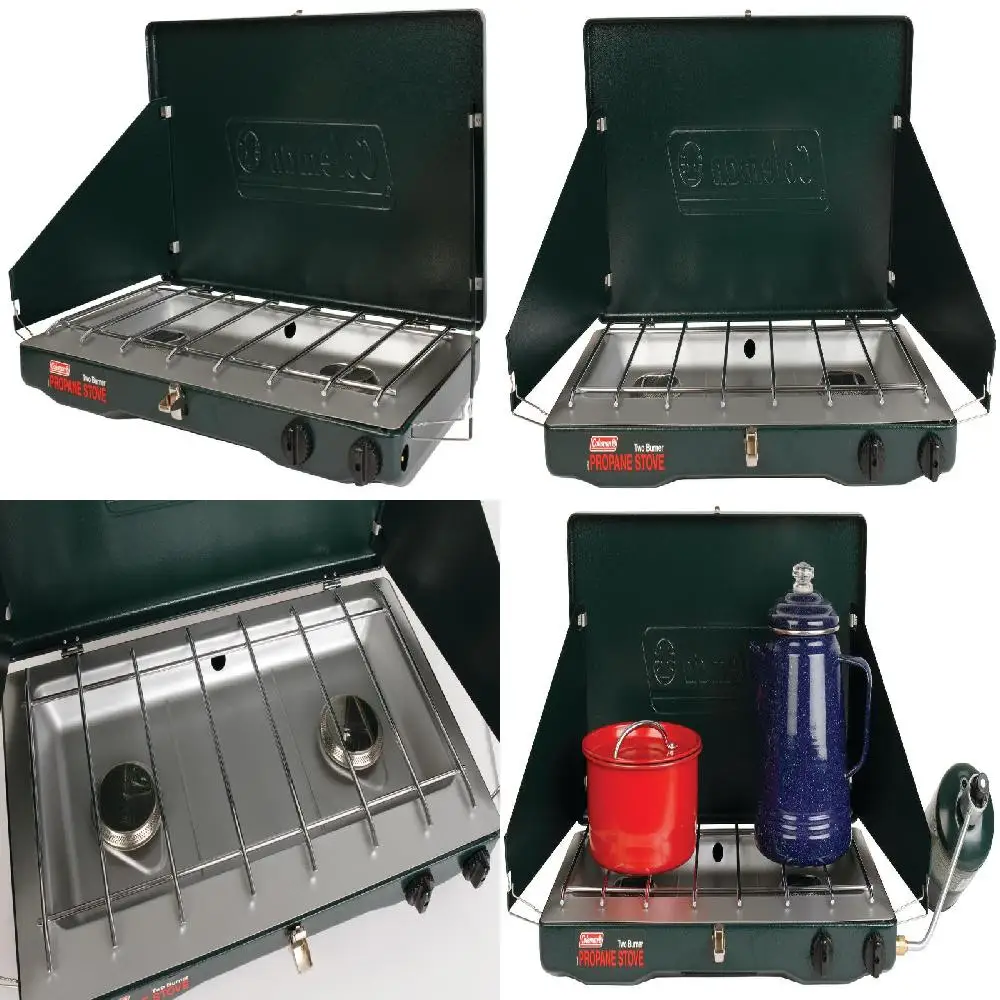 

[Fantastic] Super Portable Classic 2-Burner Outdoor Propane Gas Camp Cooking Stove for Hiking and Camping Adventures