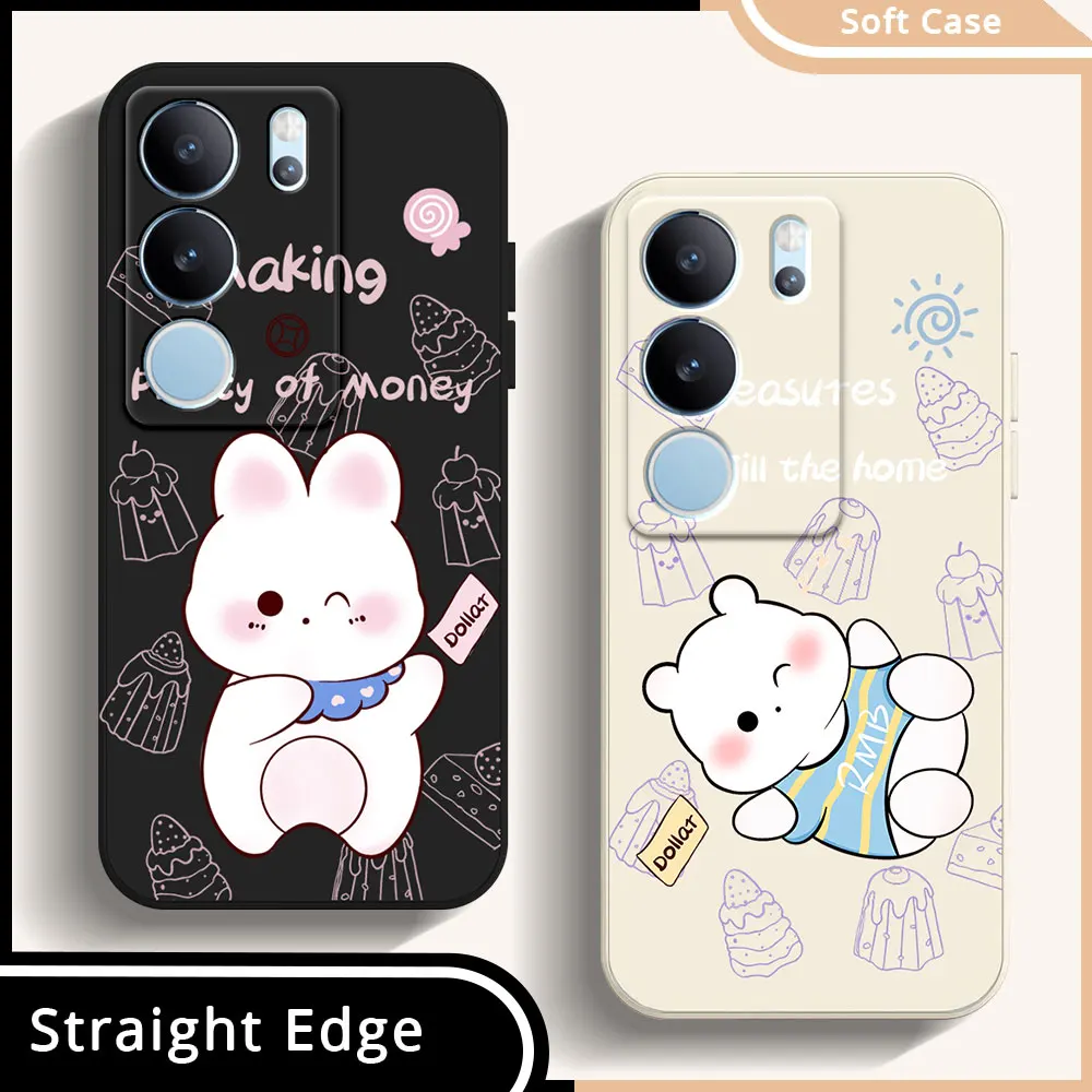 Чехол для телефона Vivo V29 V27 V25 V29E 5G V27E V25E V11 V15 Pro V20 SE V11i V17 Neo V2029 Мягкий Силиконовый