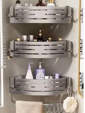 

Алюминиевая угловая полка для ванной