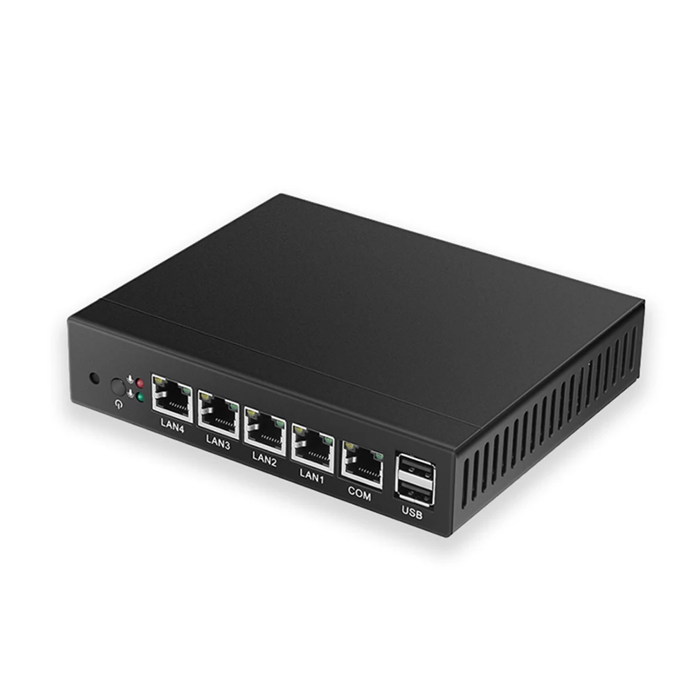 Firewall roteador pfsense fanless mini pc celeron j1900 quad-core 4 lan gigabit windows 10 linux openwrt micro servidor industrial