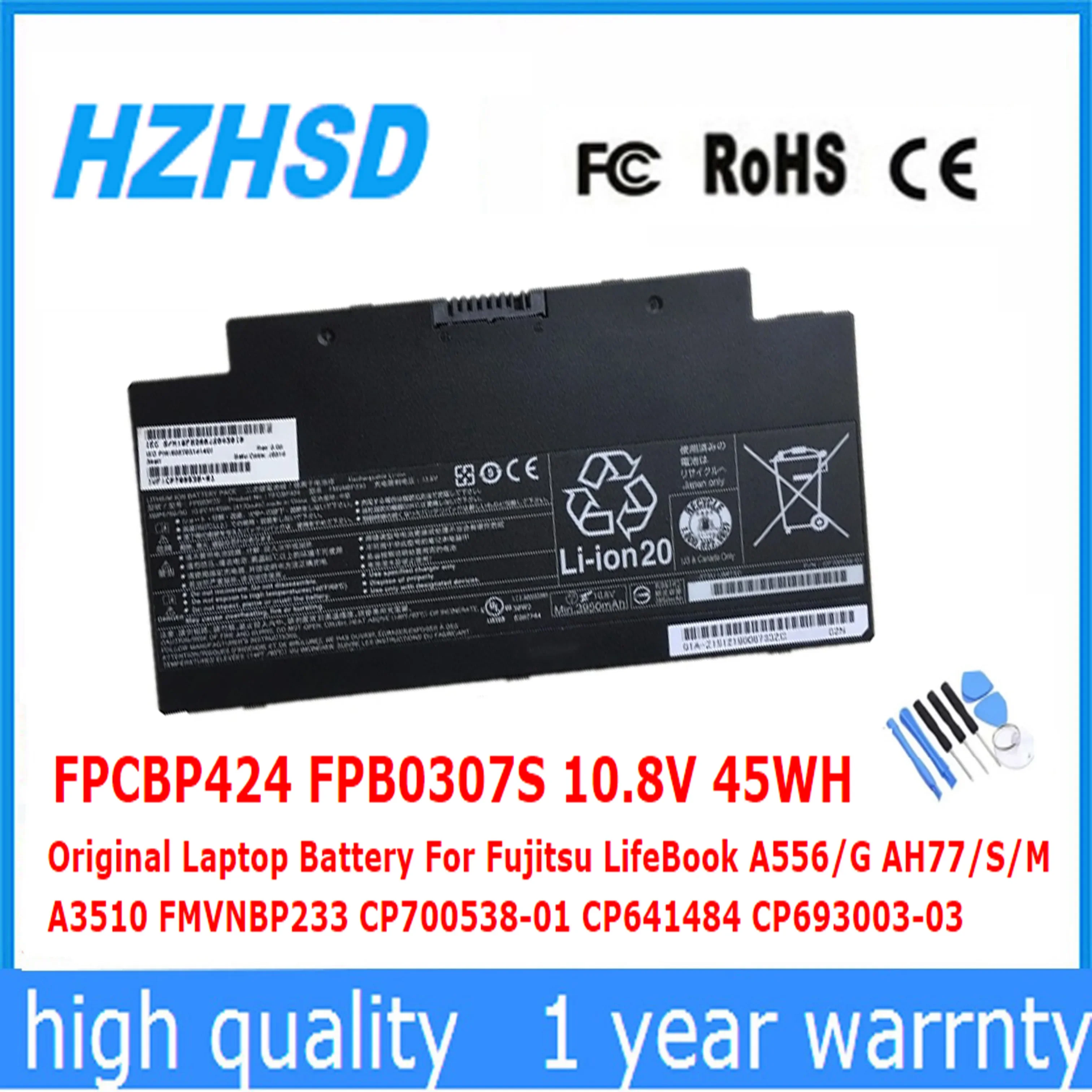 FPCBP424 FPB0307S Оригинальный аккумулятор для ноутбука Fujitsu LifeBook A556/G AH77/S/M A3510 FMVNBP233