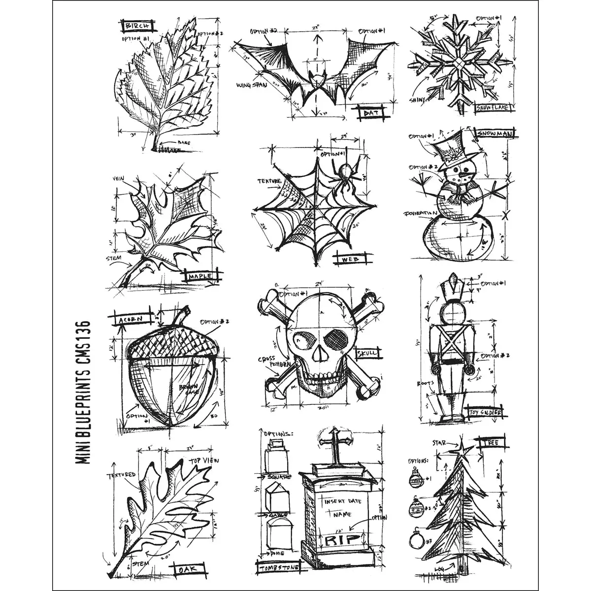 

Christmas Mini Blueprints Clear Stamps Scrapbooking DIY Craft Geeting Card Paper Punching Embossing Handmade 2022 New Arrival