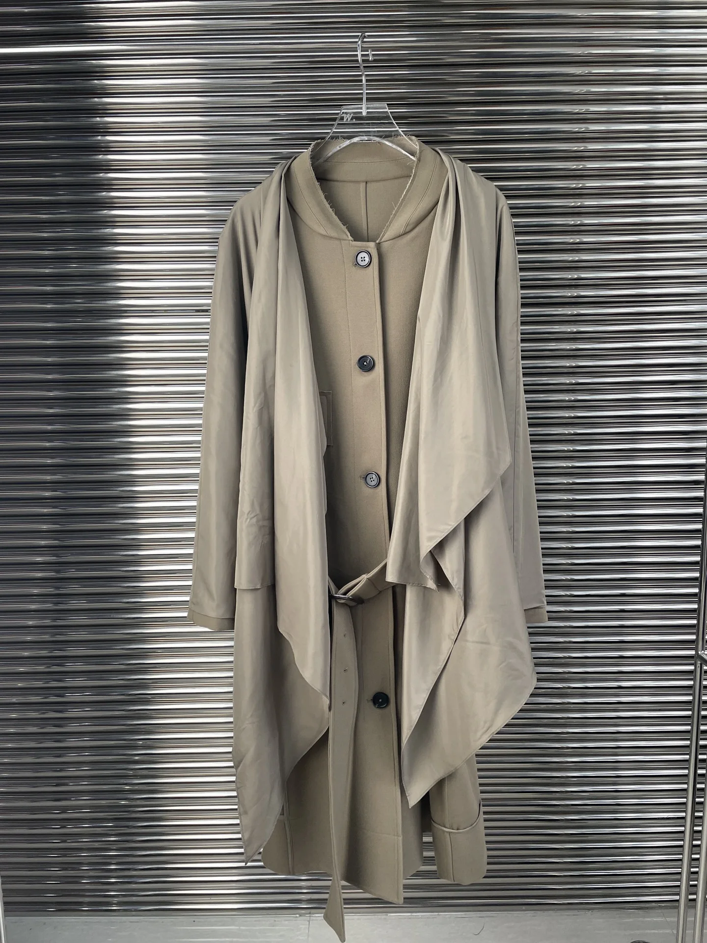 

2023 Women's Clothing Fashion Ribbon Trench Coat Autumn Winter New 1105