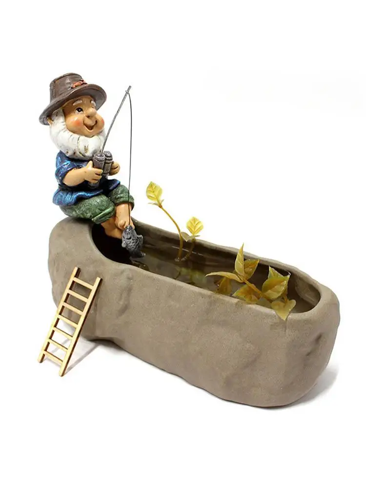 

Рыболовная искусственная комната Декор гном Смола статуэтка для полки