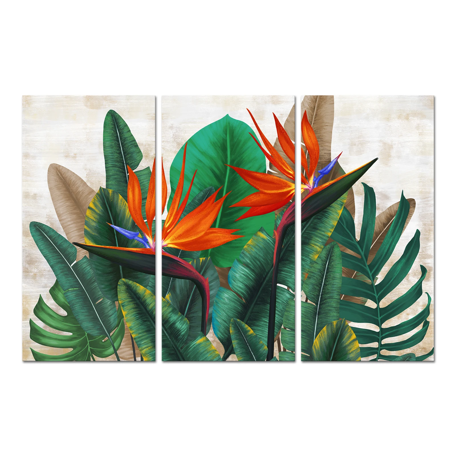 

3 Pieces Beautiful Flowers Home Decor Poster Abstract Flower Print Canvas Painting Modern Style Picture Living Room Wall Art