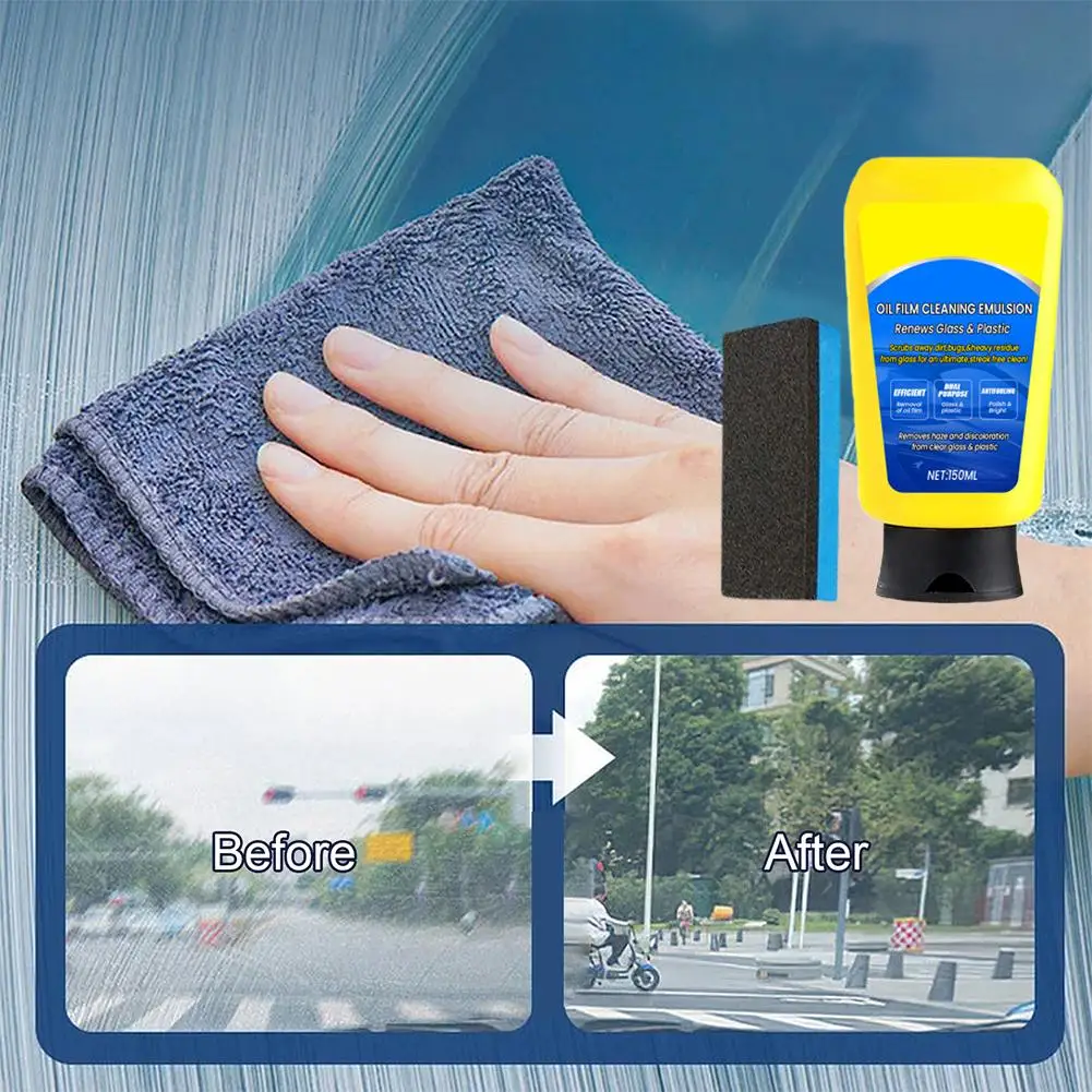 1 шт./2 шт. лосьон для чистки масляной пленки автомобиля мощный очиститель