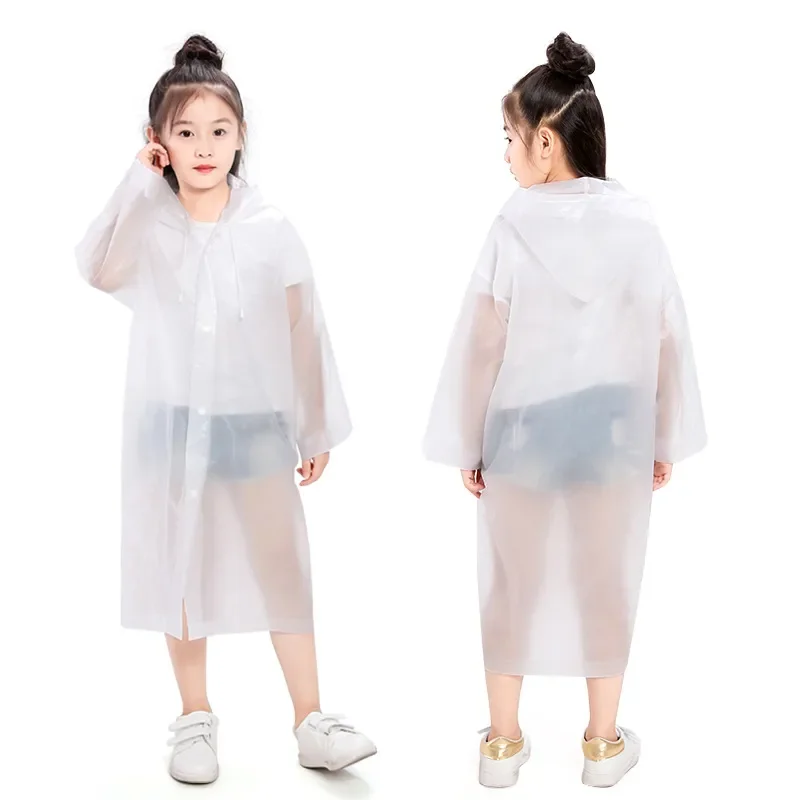 

non disposable EVA children's big children's translucent raincoat and pupils' outdoor one-piece poncho