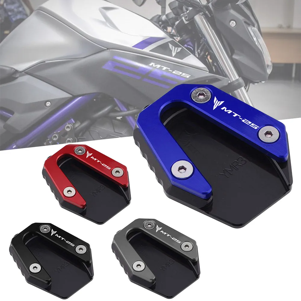 

CNC Kickstand Foot Side Stand Extension Pad Support Plate Enlarge For YAMAHA MT-03 MT03 MT 03 25 MT-25 MT25 2015-2020 2019 2018