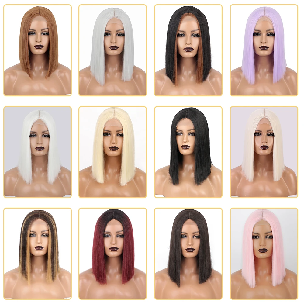 Парик I's a wig короткие прямые белые парики синтетические для женщин 60 дюймов 613