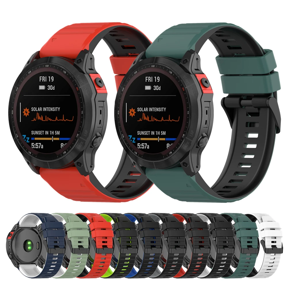 

Smart Watch Silicone Bracelet Strap For Garmin Fenix 7x 7 6 6x Pro 5 5x Plus Fenix 3 Forerunner 935 945 Quick Release Wristband