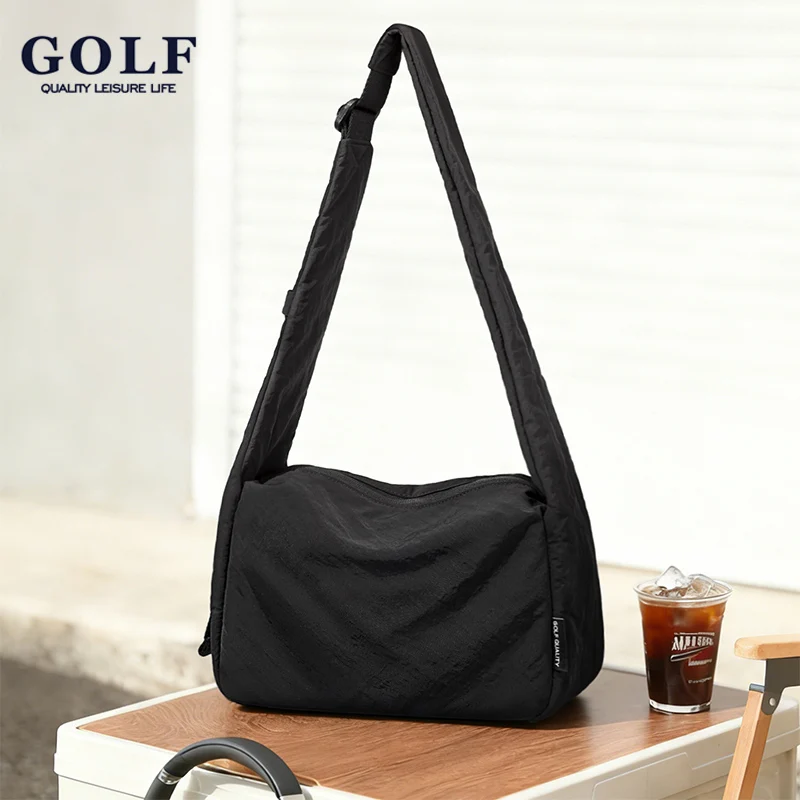 Фото Качественная сумка через плечо из оксфордской ткани GOLF большой вместимости для женщин, повседневная однотонная водонепроницаемая сумка-мессенджер №1