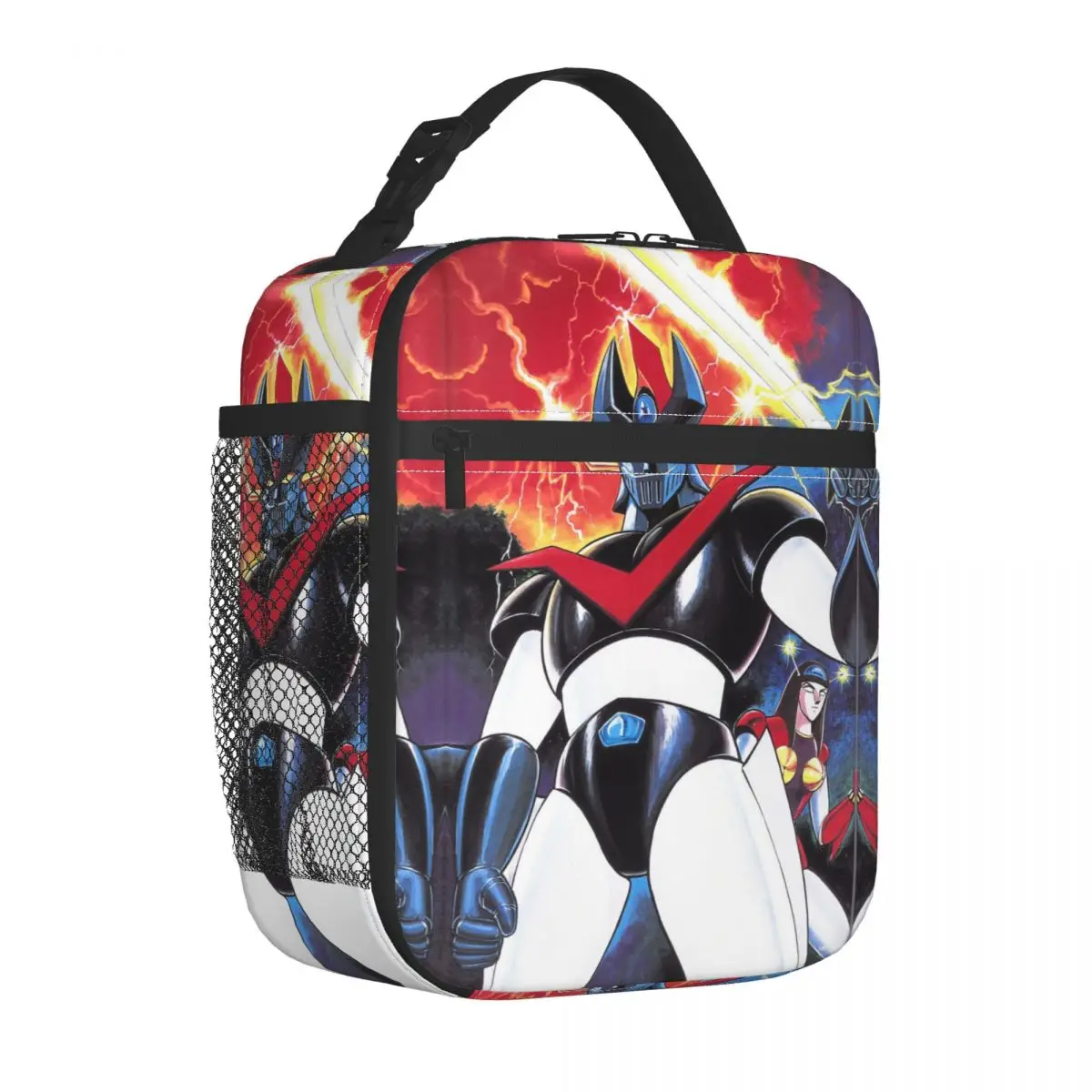 

Actarus Mazinger Z Insulated Lunch Bag UFO Robot Grendizer Goldorak Lunch Container Bag Lunch Box Tote School Picnic Bento Pouch