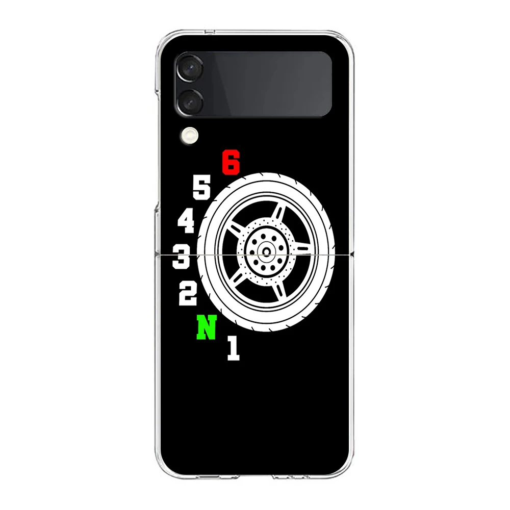 1N23456 жесткий чехол для телефона из поликарбоната Samsung Galaxy Z Flip 5 4 3 Прозрачный 6