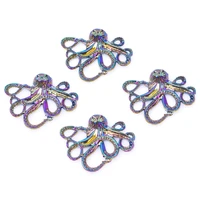 3pcslot rainbow color octopus ocean creature animal seafood charms alloy pendant for diy accessories jewelry handmade craft