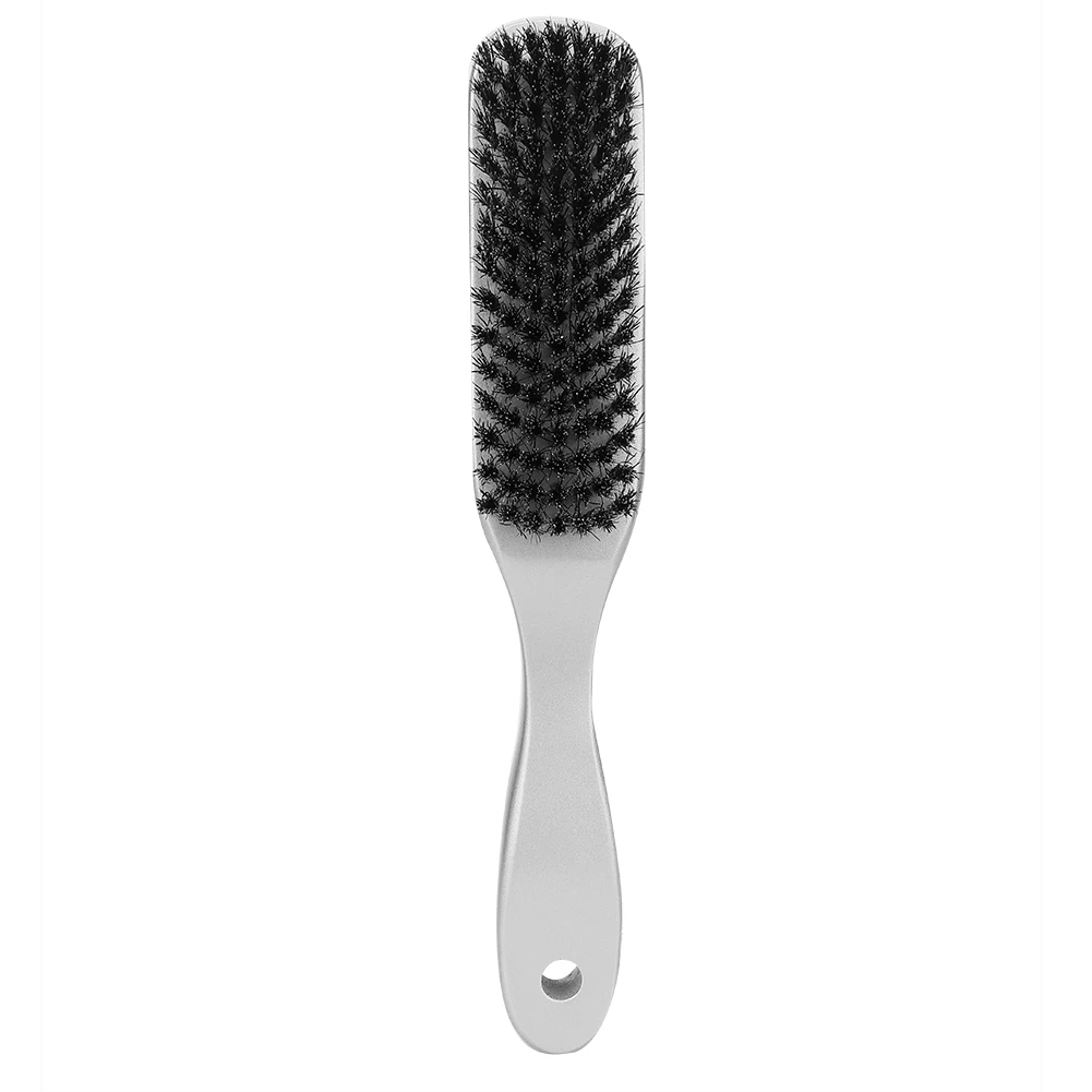 

Men Beard Comb Brush Oil Head Brush Hairdressing Comb Hair Care Tools (Silver)