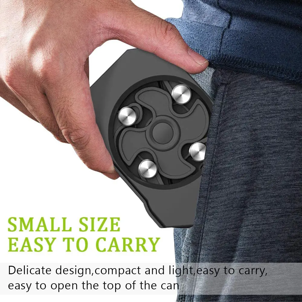 Консервный нож ручной безопасный консервный простой в применении из нержавеющей