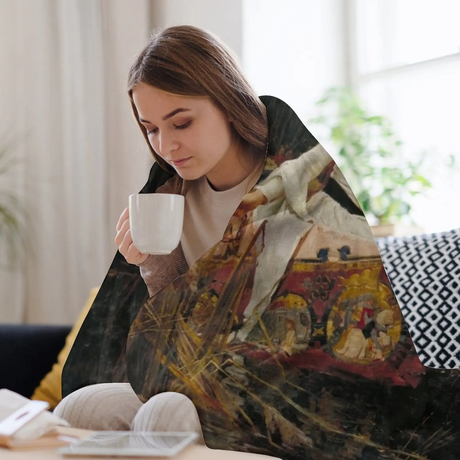 Пледы и пледы The Lady of Shalott-John William Waterhouse для декоративных одеял диванов