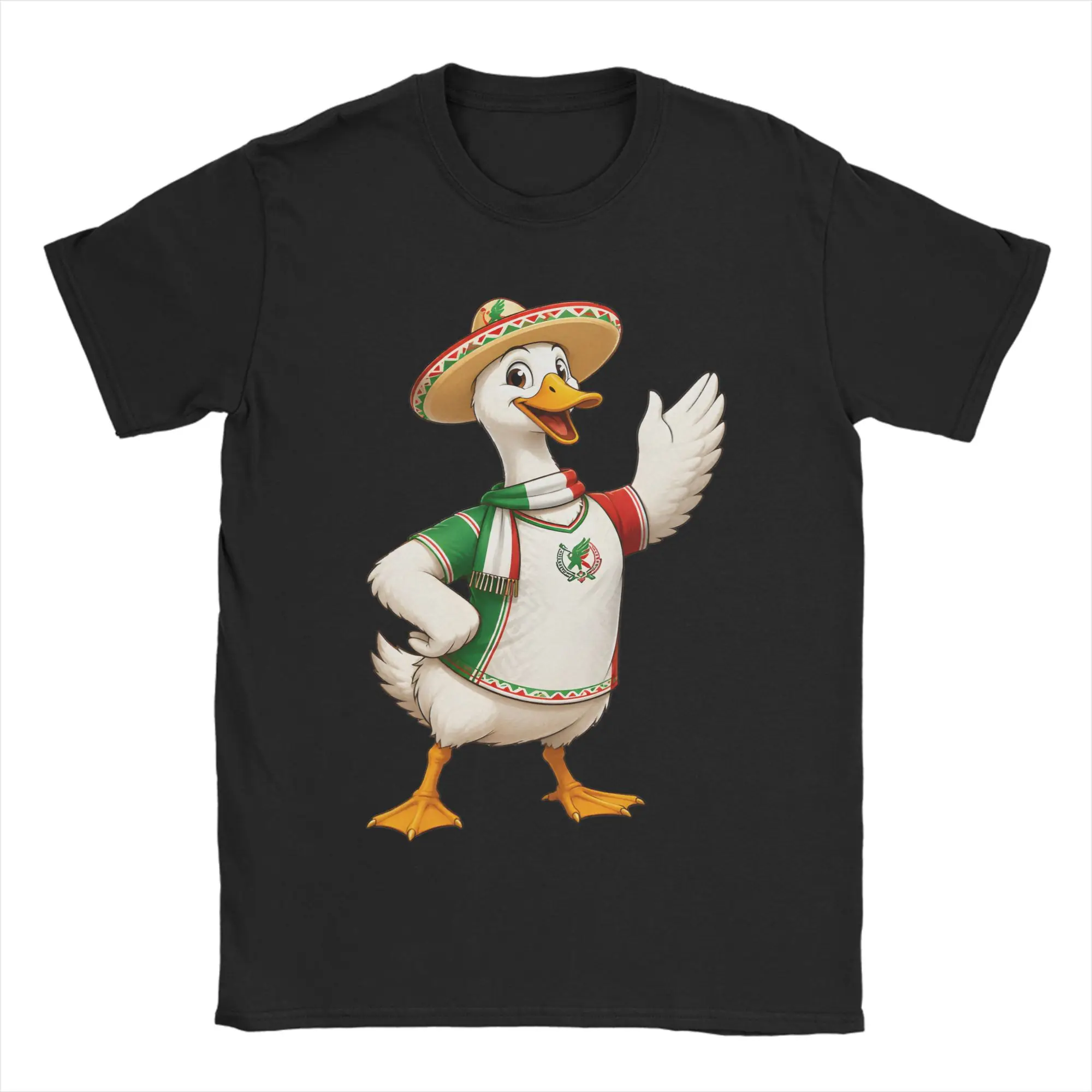 Фото Футболка Merlins the Mexican duck El Pato del Partido Mexico для мужчин и женщин, футболка с круглым вырезом, хлопковая, новинка, одежда №4