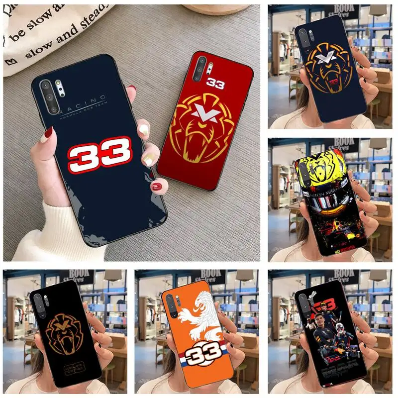 

F1 Racer Max 33 Number Phone Case For Samsung Galaxy Note20 ultra 7 8 9 10 Plus lite Samsung M21 M31S M30S M51