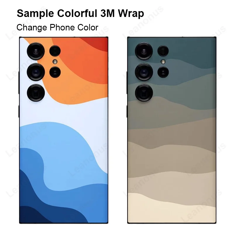 

Colorful Simple Decal Skin for Samsung Galaxy S23 S22 S21 Note 20 Ultra 10 Plus A52 A52s A72 A73 A53 A54 3M Back Sticker Cover