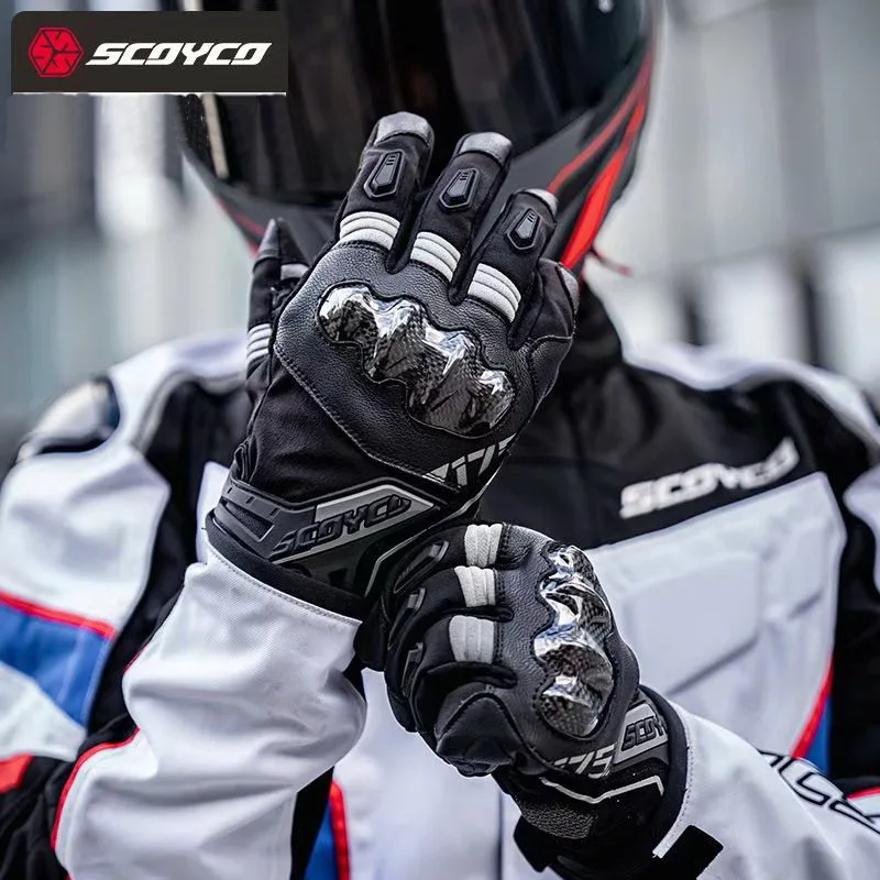 Зимние мужские женские водонепроницаемые мотоциклетные перчатки SCOYCO аксессуары