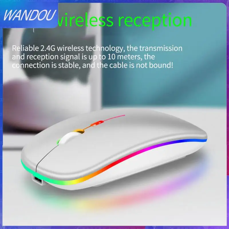 

Adjustable Computer Silent Mouse Rgb Portable Ergonomic Gaming Mouse Led Backlit 4 Buttons Wireless Mouse Computer Accessories