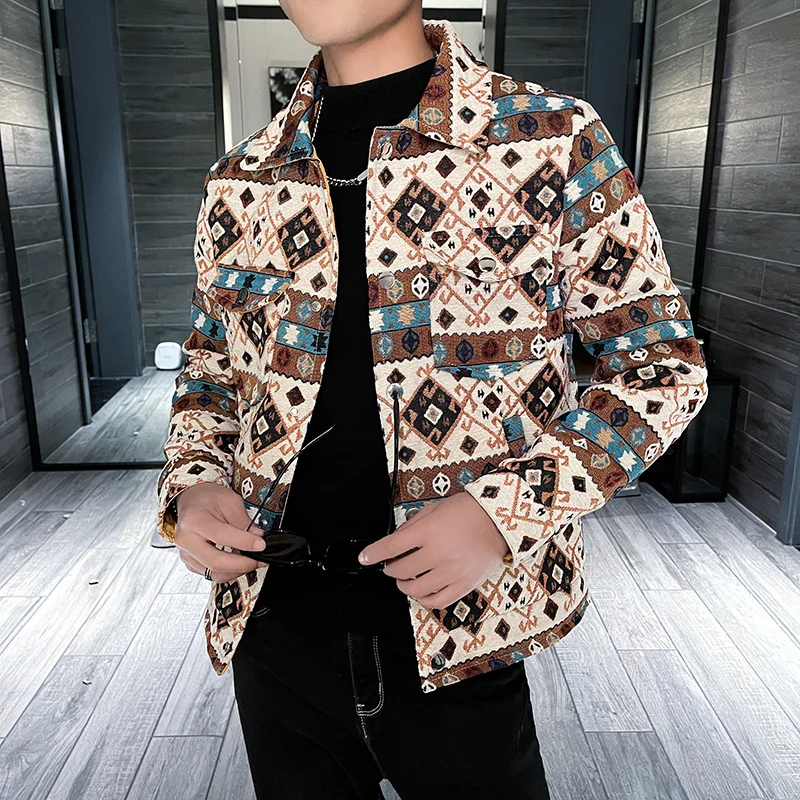 Unique Design Winter Jackets for Men's Fashion Casual Slim Parka Thick Warm Streetwear Overcoat Lapel Social Coat Male Clothing