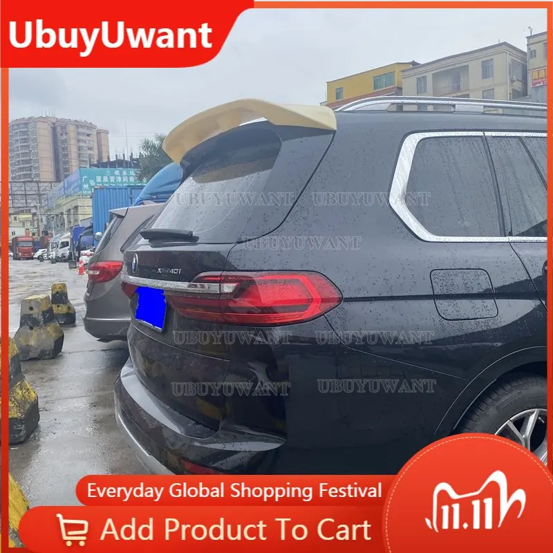

ABS Bright black Rear Roof Spoiler Wing For BMW X7 G07 2019 -2023 Car Rear Trunk Window Roof Boot Lip Wing Spoiler