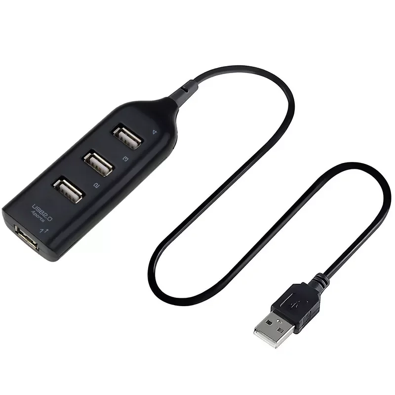 

4-Port USB Hub Adapter for PC Notebook Laptop Computer Accessories Mini USB Hub 2.0 Multi-USB High Speed Hub
