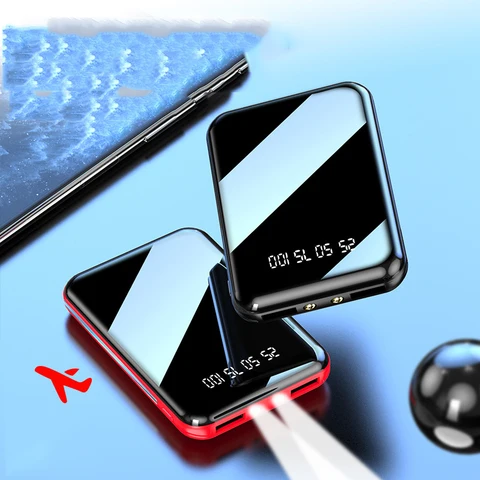 Портативное зарядное устройство Mini Power Bank 20000 мАч, внешний аккумулятор Powerbank для iPhone 16 15 X Samsung S24, Huawei Xiaomi Poverbank