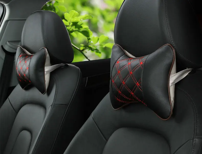 

Автомобильные подушки для шеи, с обеих сторон, Φ, 1 шт. в упаковке, подголовник для облегчения боли в голове, наполненная волокном, Универсальная автомобильная подушка