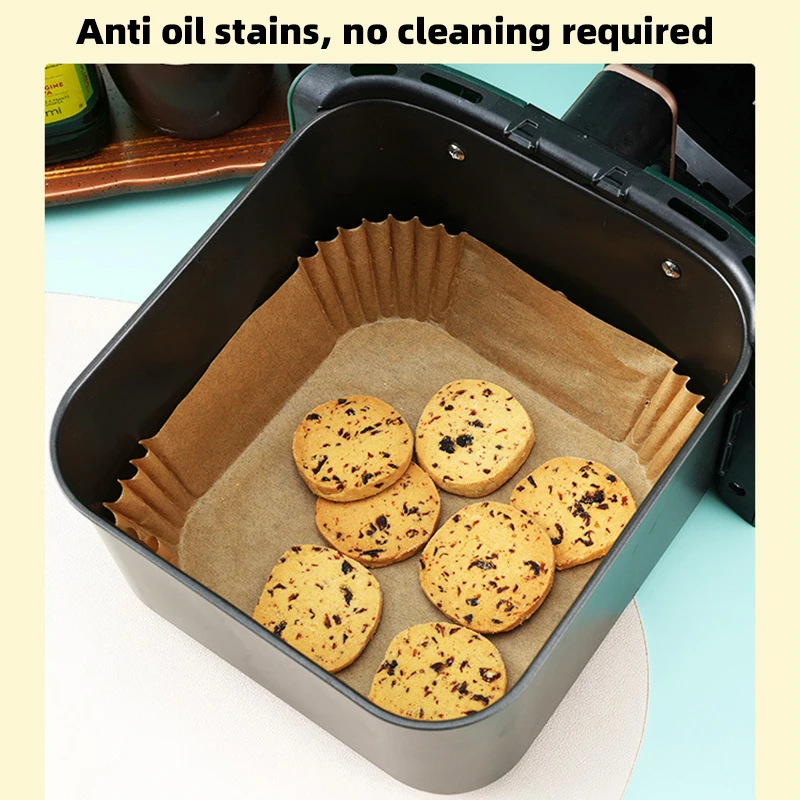 Одноразовые бумажные принадлежности для фритюрницы квадратный маслостойкий