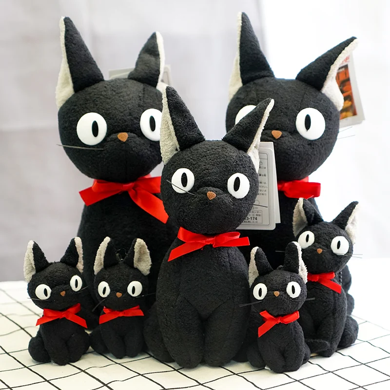 

Plush toy stuffed doll cartoon animal black cat kitten pendant baby bedtime story friend Christmas present birthday gift 1pc