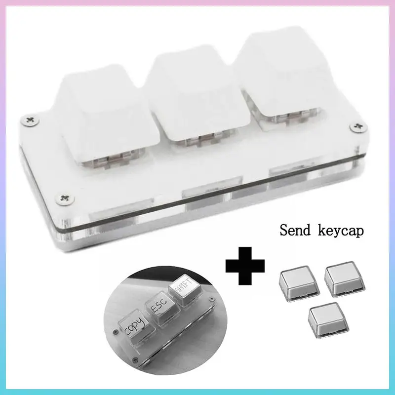 

Mini 3- Pad Gaming Board Programming Macro Pad Mechanical Board With Software For Gaming E5i1