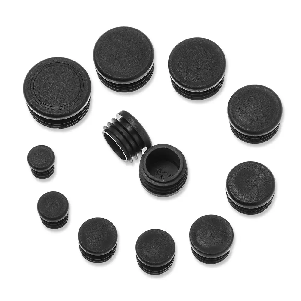 

10pcs Plastic Round Inner Plug For Steel pipe End Blanking Caps Anti Slip Alloy ladder chair leg Cover Furniture Protector Pads