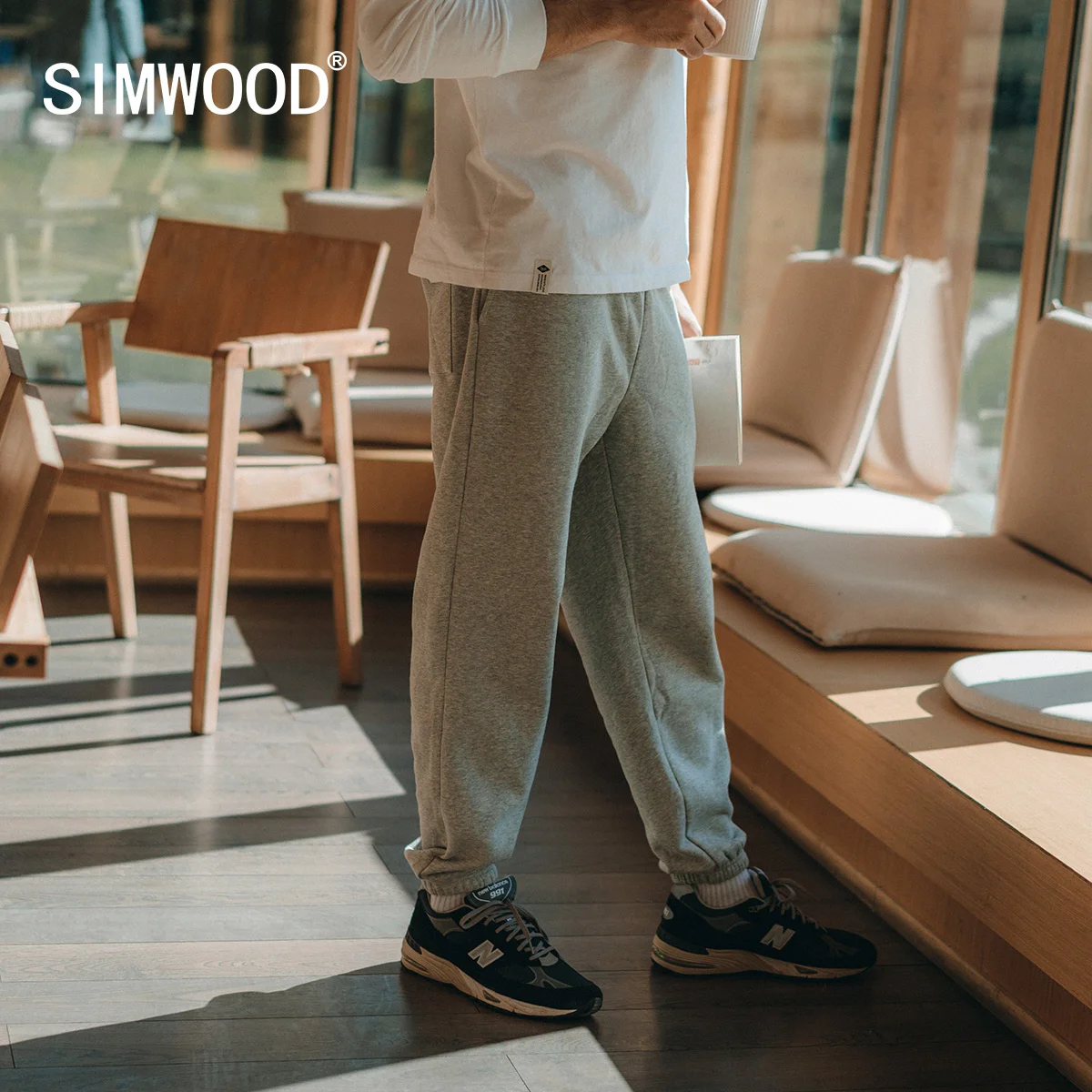 

SIMWOOD 2023 Spring Summer New Jogger Pants Men Drawstring Trousers Casual Comfortable Tracksuits Plus Size Gym Bottoms SJ130835