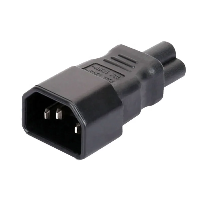 IEC320 C14 to C5 Connector PDU UPS Industry Plug Adapter Electric Converter Plug For Laptop Computer