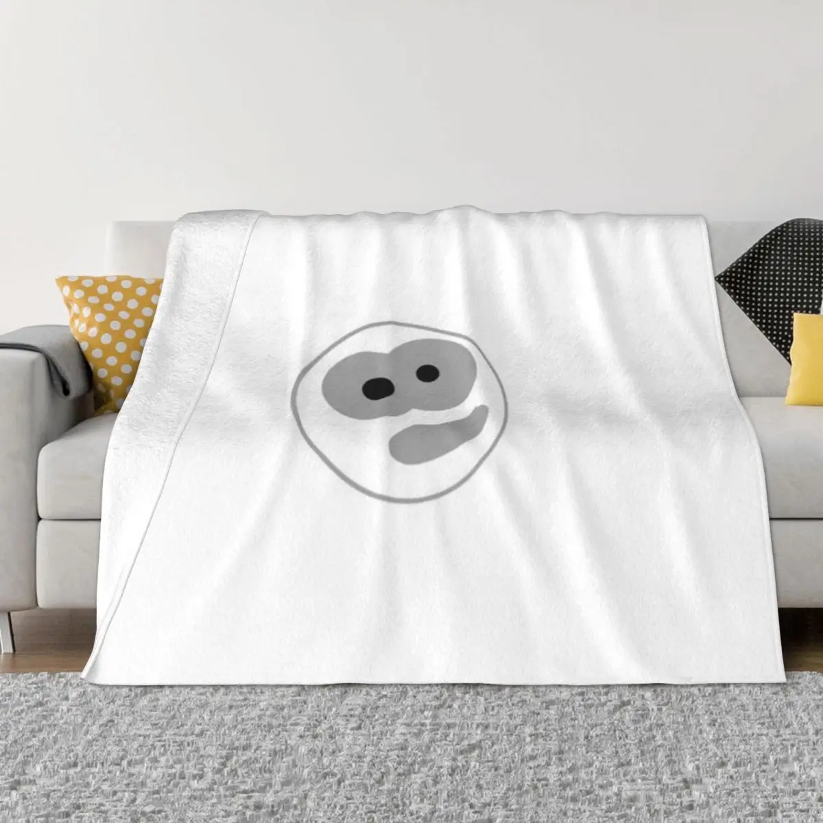 Ультрамягкое Флисовое одеяло каракули с изображением лица