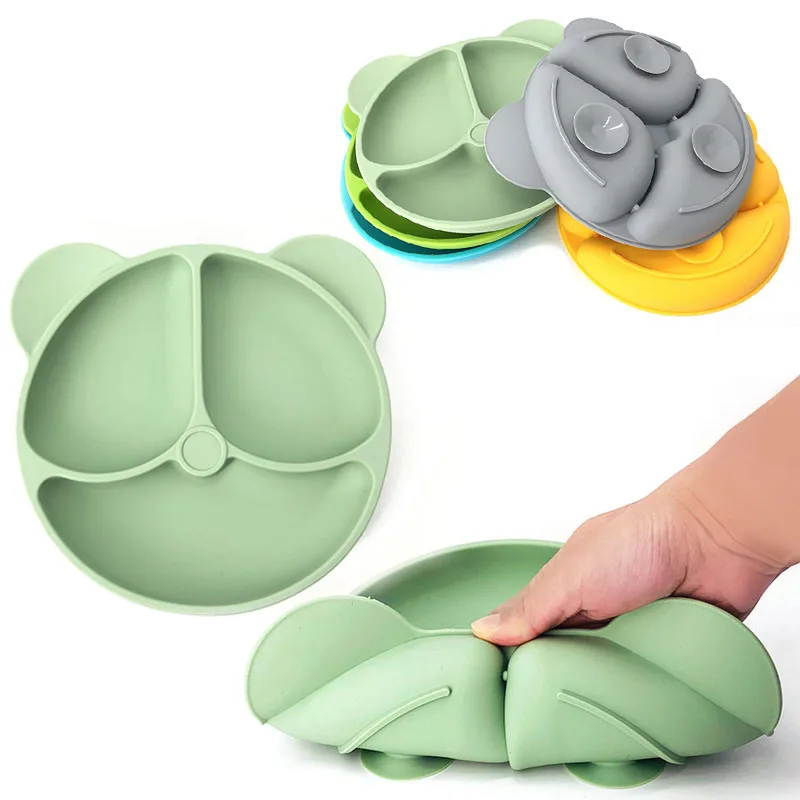 Smile Face Baby Tableware Set Retro Kids Plate